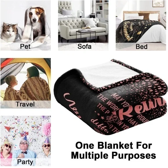 Retirement Gifts Retirement Blanket Retirement Party Soft Throw Photo Backdrop - Picture 6 of 6